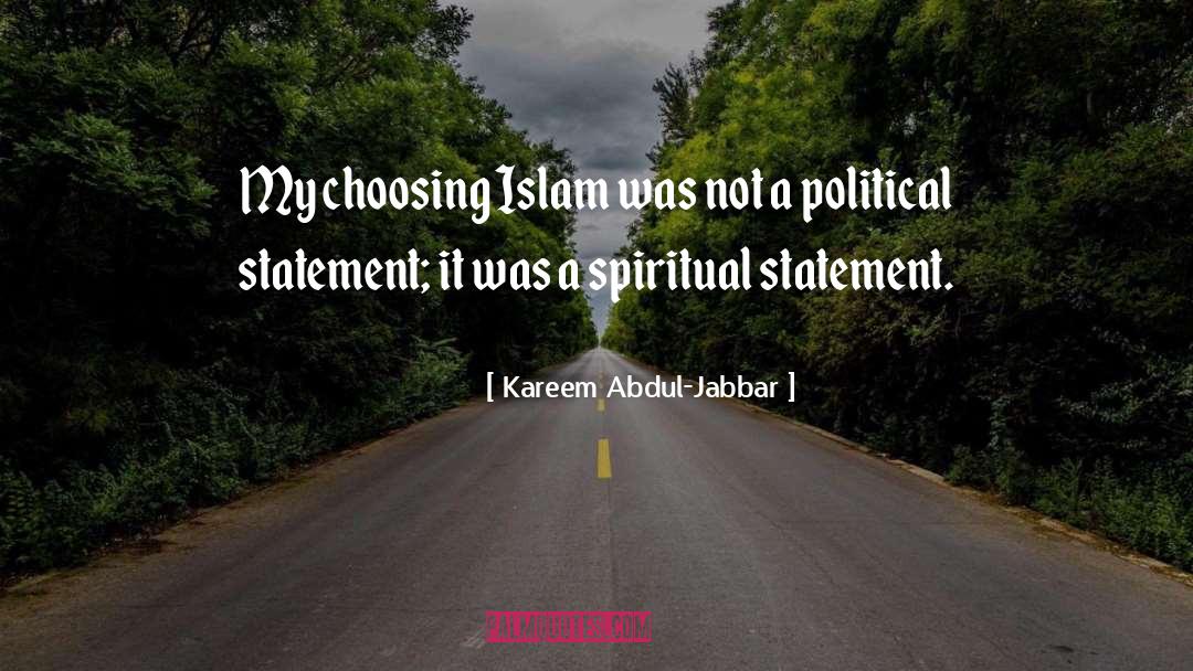 Political Statement quotes by Kareem Abdul-Jabbar