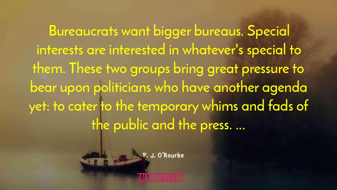 Politicians Tradegy quotes by P. J. O'Rourke