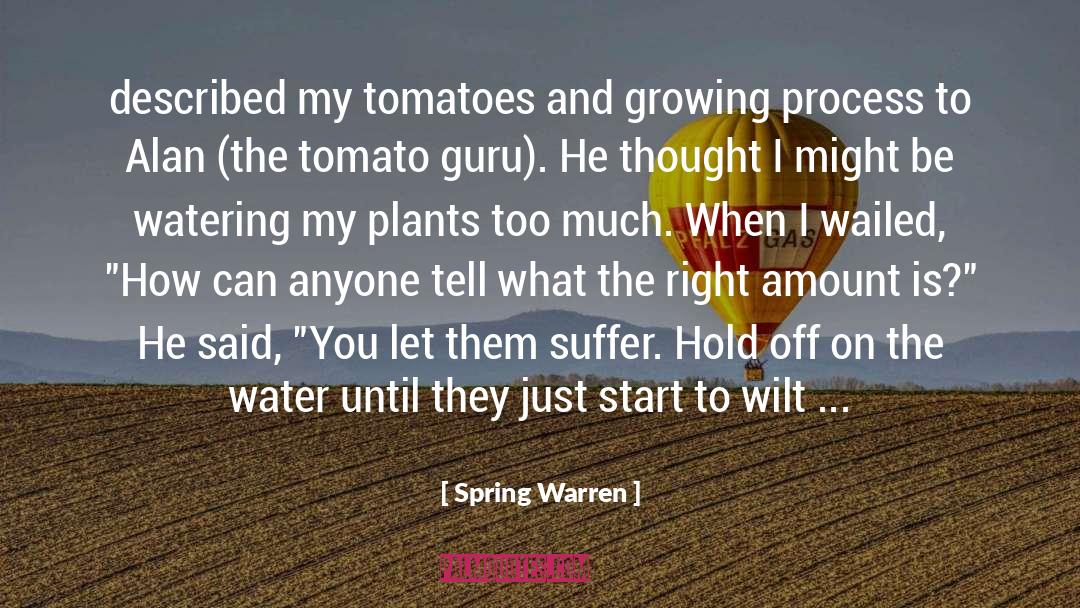 Pollinating Tomatoes quotes by Spring Warren