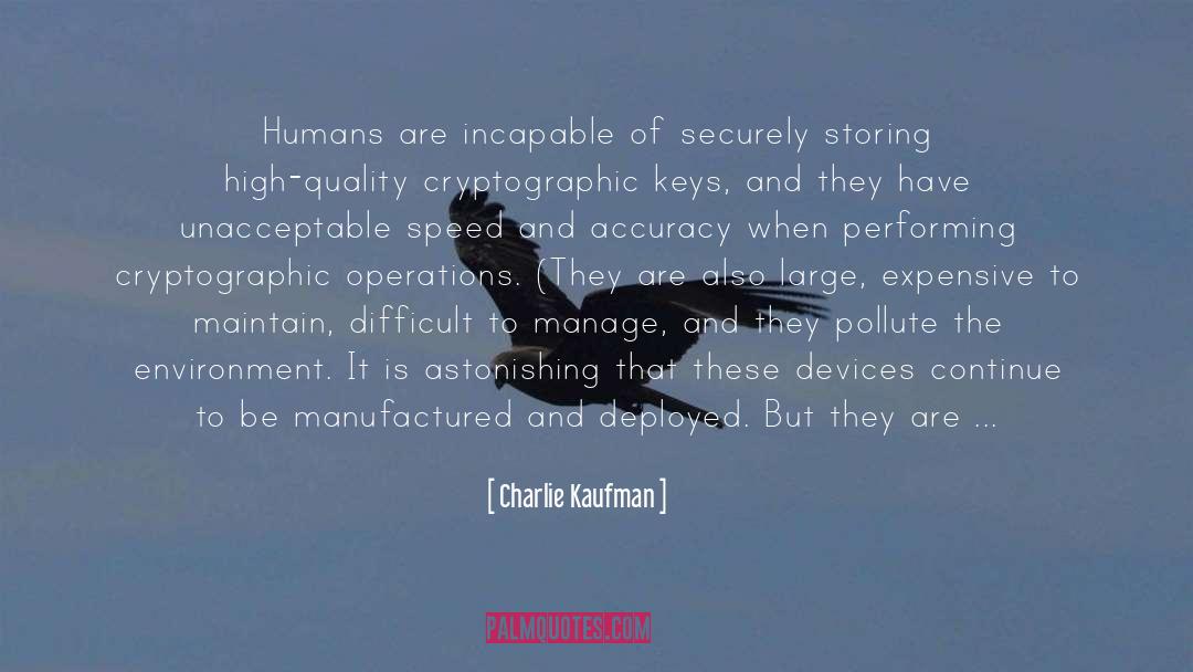 Pollute quotes by Charlie Kaufman