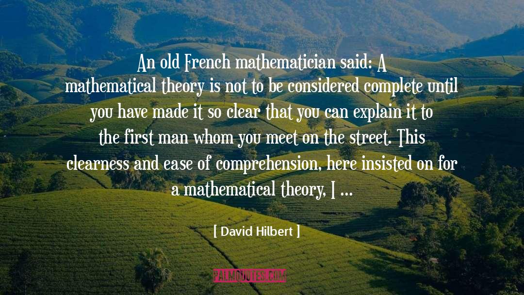 Polygeny Theory quotes by David Hilbert