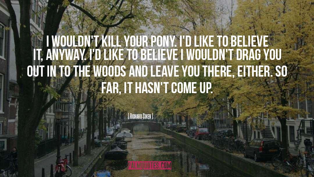 Ponies quotes by Richard Siken