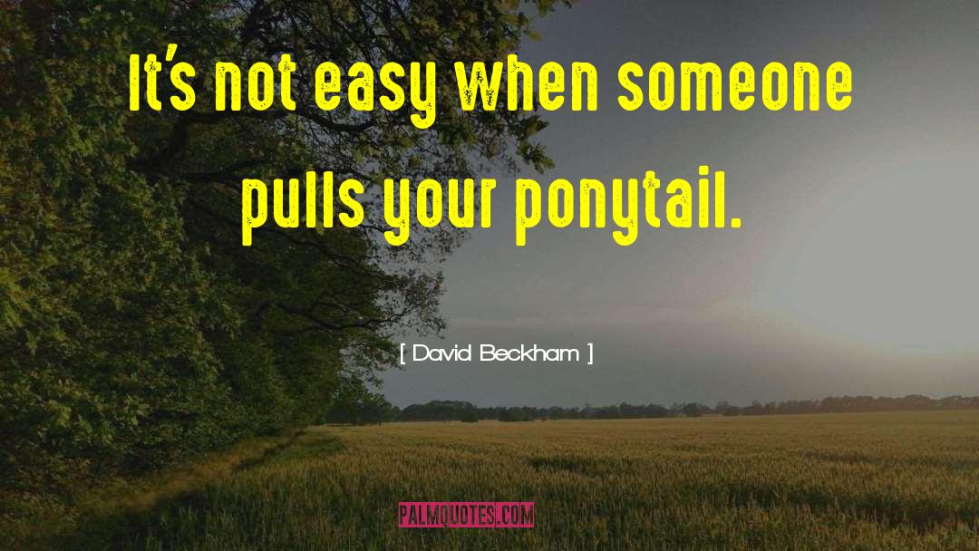 Ponytail quotes by David Beckham