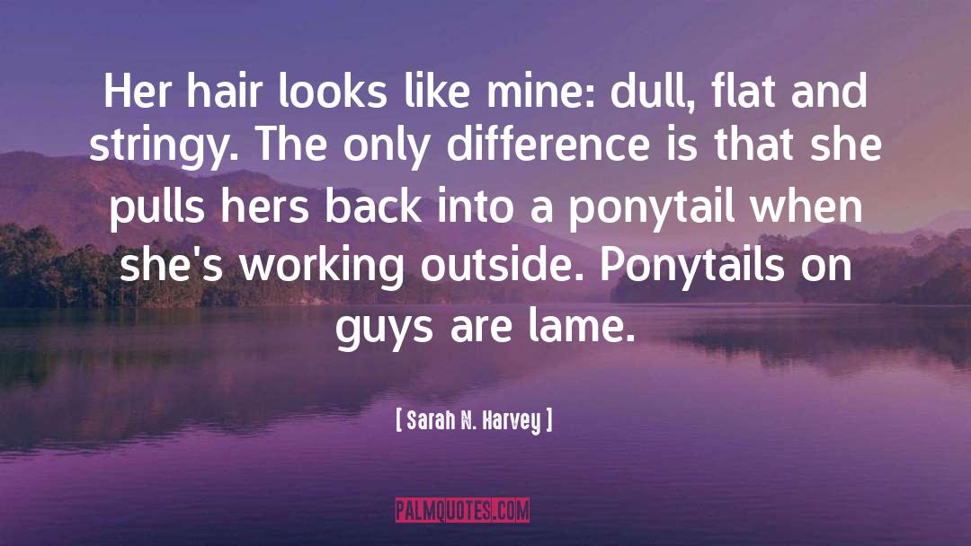 Ponytail quotes by Sarah N. Harvey