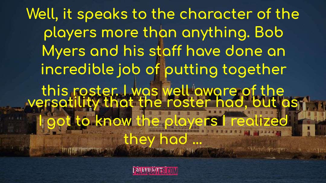 Poor Character quotes by Steve Kerr
