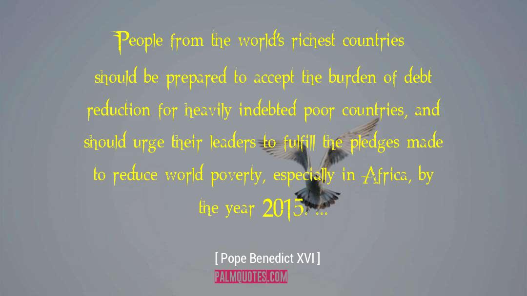 Poor Countries quotes by Pope Benedict XVI