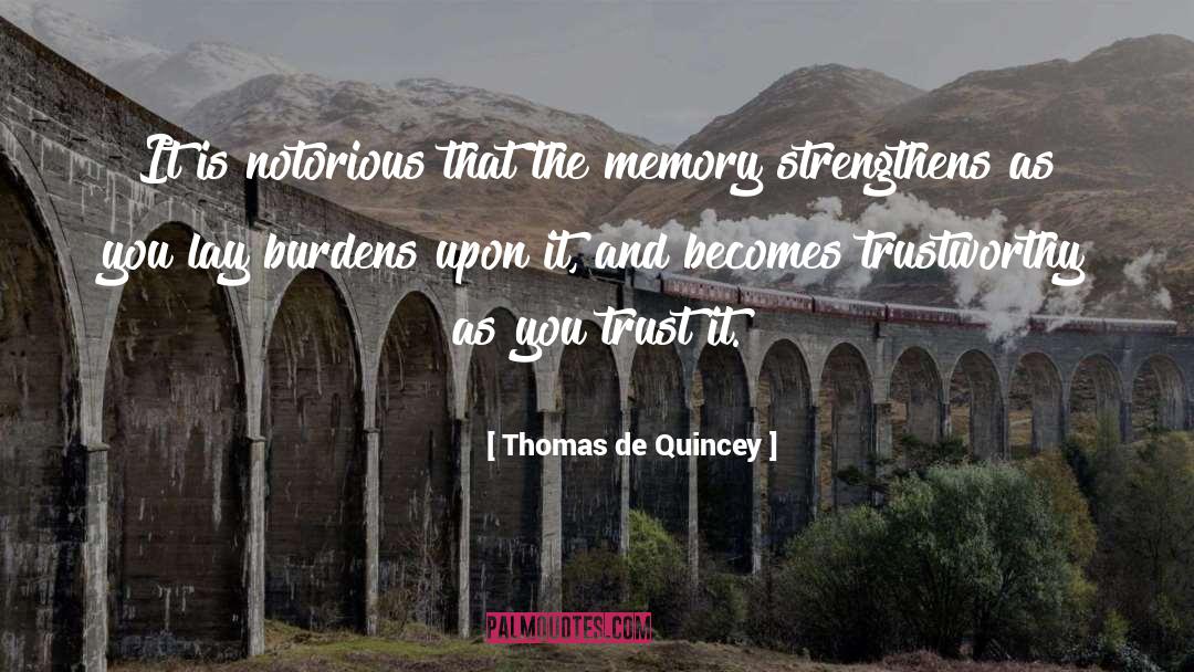 Poor Memory quotes by Thomas De Quincey