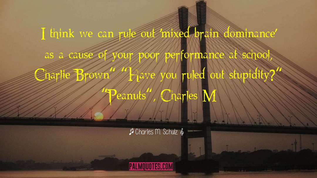 Poor Performance quotes by Charles M. Schulz