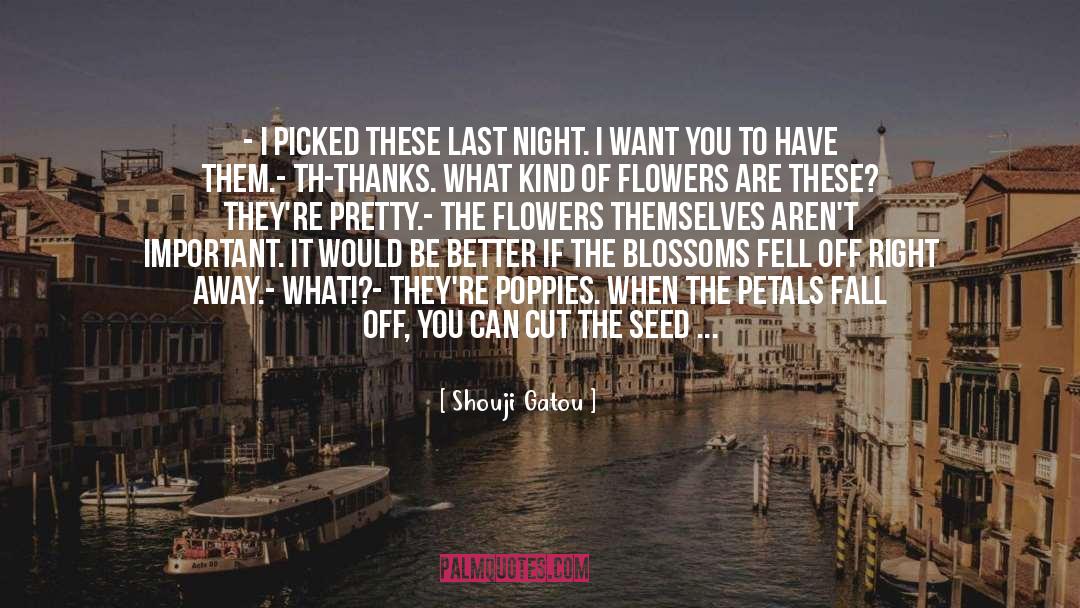 Poppies quotes by Shouji Gatou