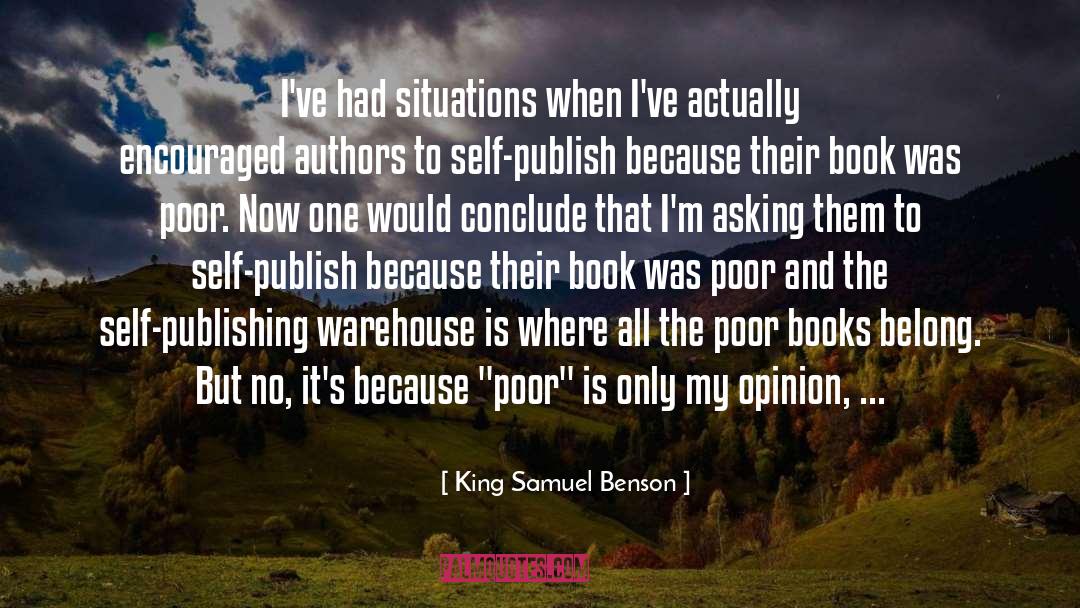 Popular Books And Authors quotes by King Samuel Benson