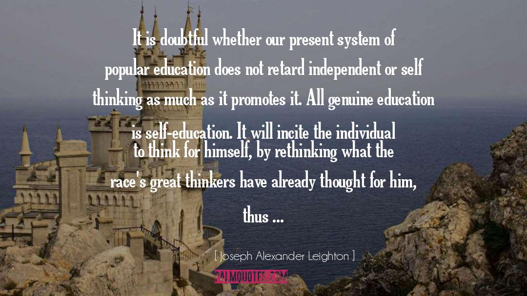 Popular Education quotes by Joseph Alexander Leighton