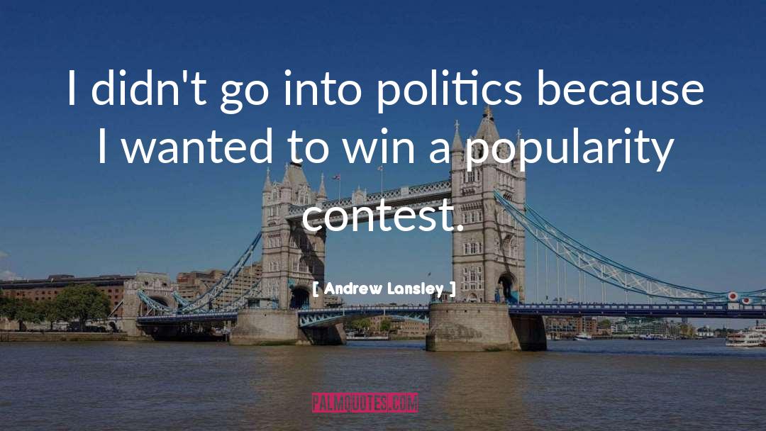 Popularity Contest quotes by Andrew Lansley