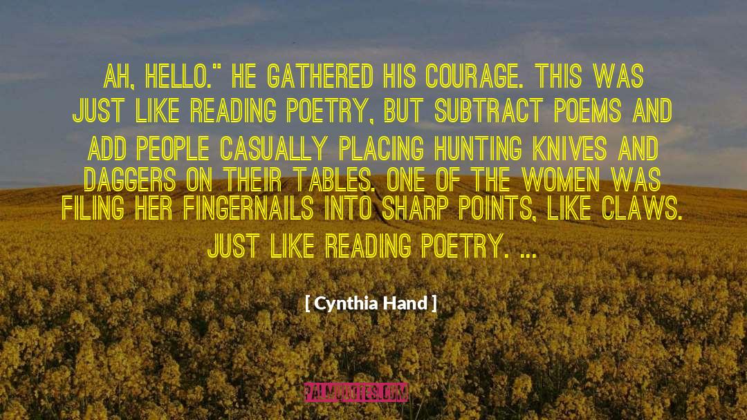 Popularity Of Poetry quotes by Cynthia Hand