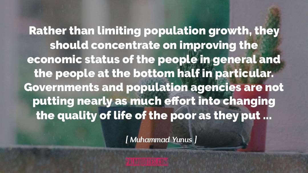 Population Growth quotes by Muhammad Yunus