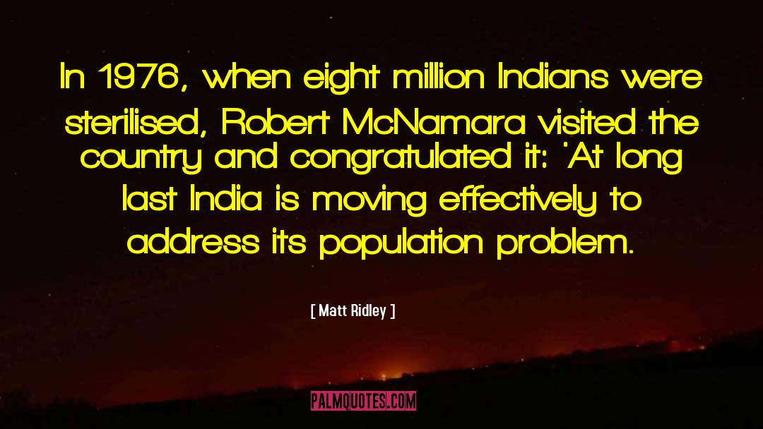 Population Problem quotes by Matt Ridley