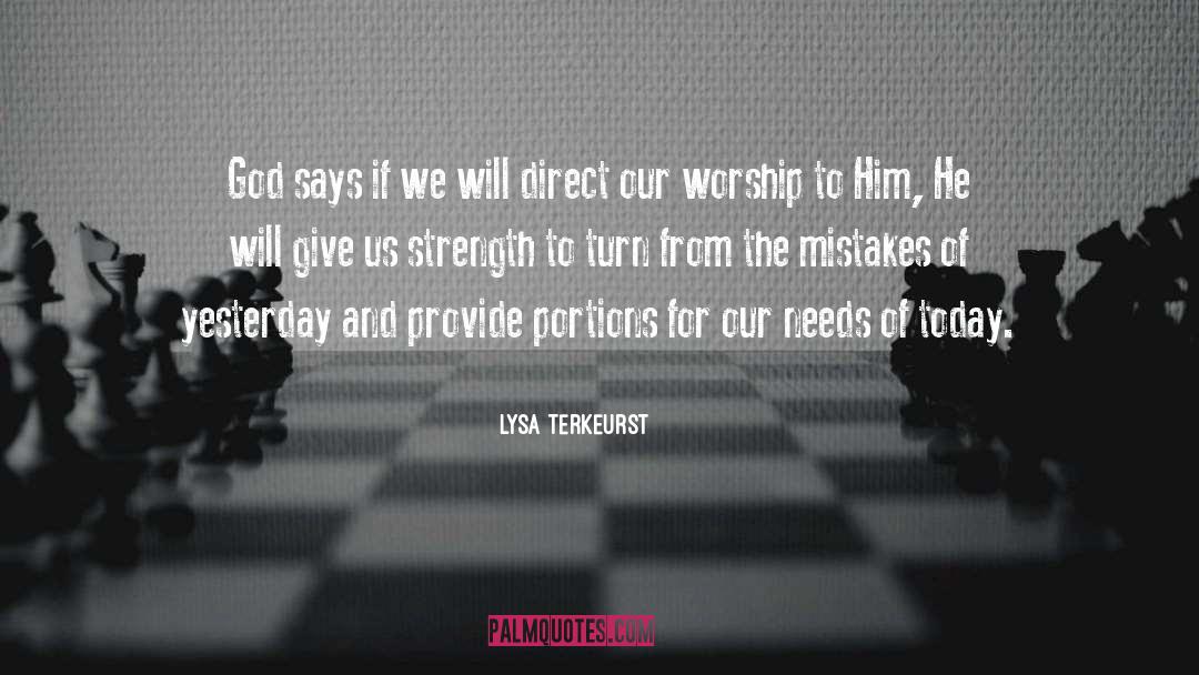 Portions quotes by Lysa TerKeurst