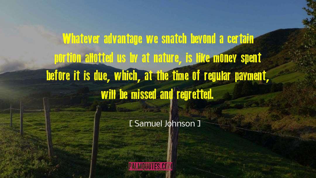 Portions quotes by Samuel Johnson