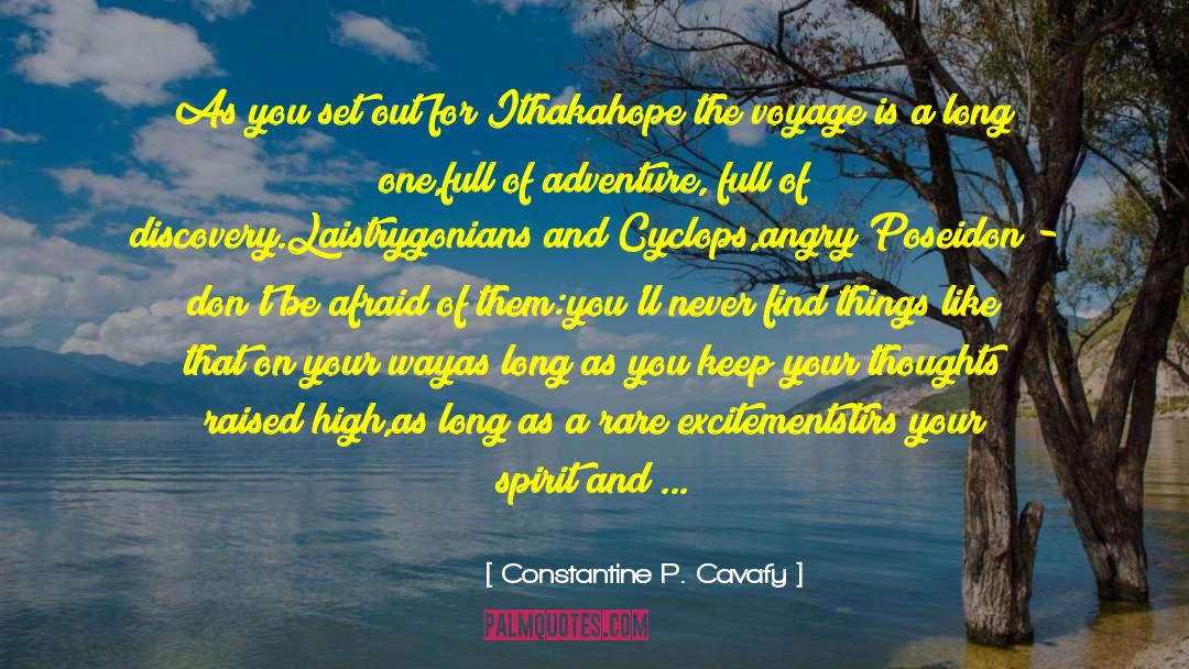 Poseidon quotes by Constantine P. Cavafy