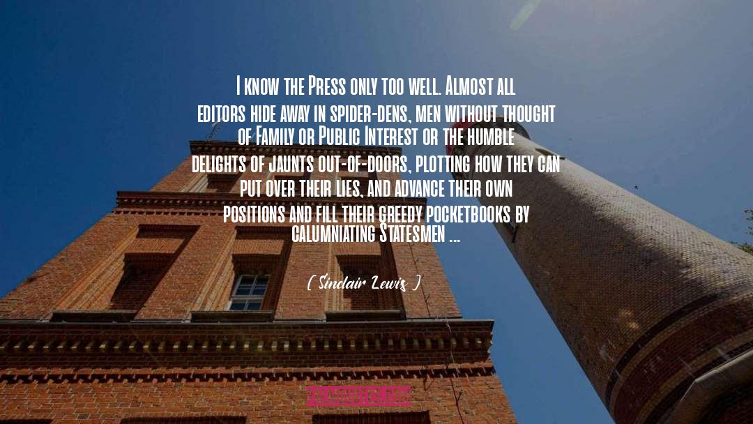 Positions quotes by Sinclair Lewis
