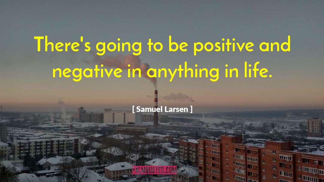 Positive And Negative quotes by Samuel Larsen