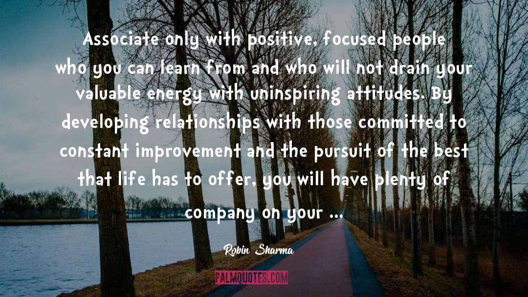 Positive Attitude Motivation quotes by Robin Sharma