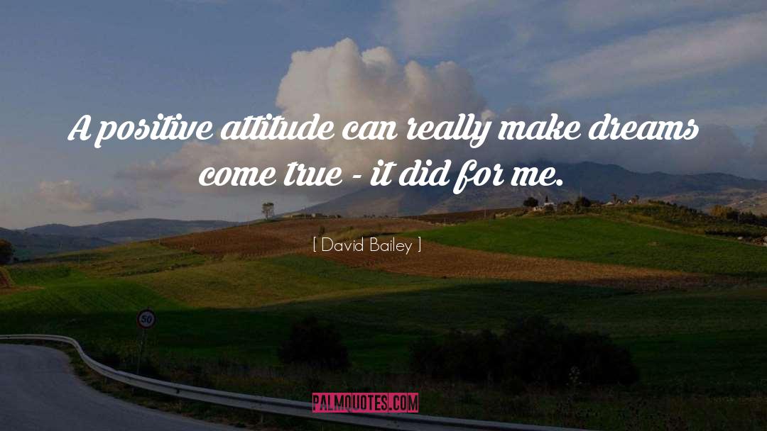 Positive Attitude Motivation quotes by David Bailey