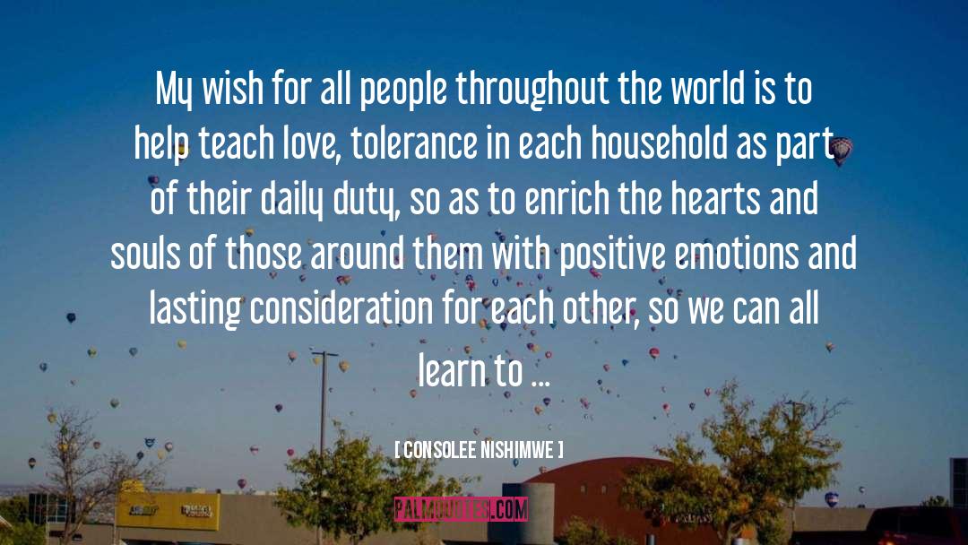 Positive Emotions quotes by Consolee Nishimwe
