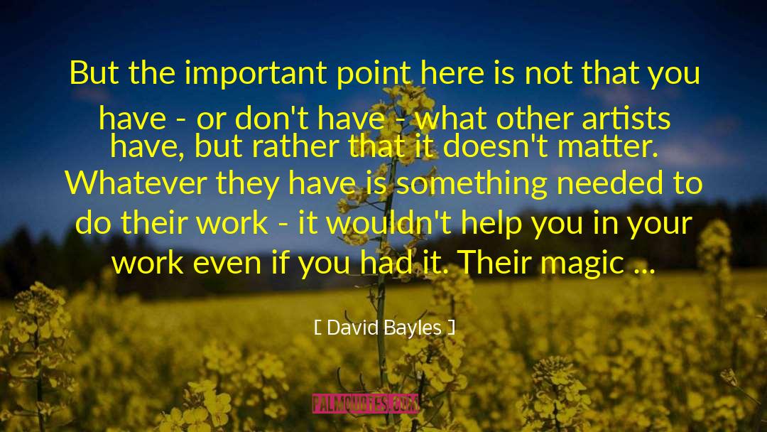 Positive Expectations quotes by David Bayles