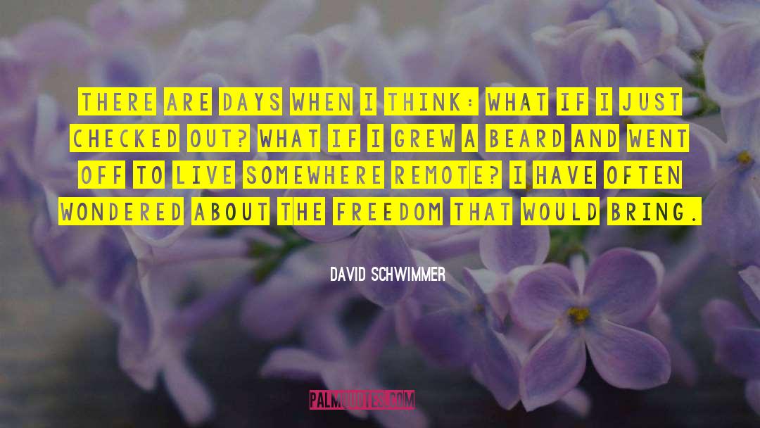 Positive Freedom quotes by David Schwimmer