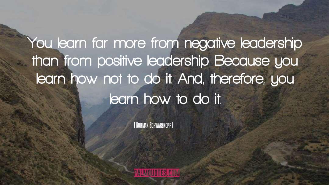 Positive Leadership quotes by Norman Schwarzkopf