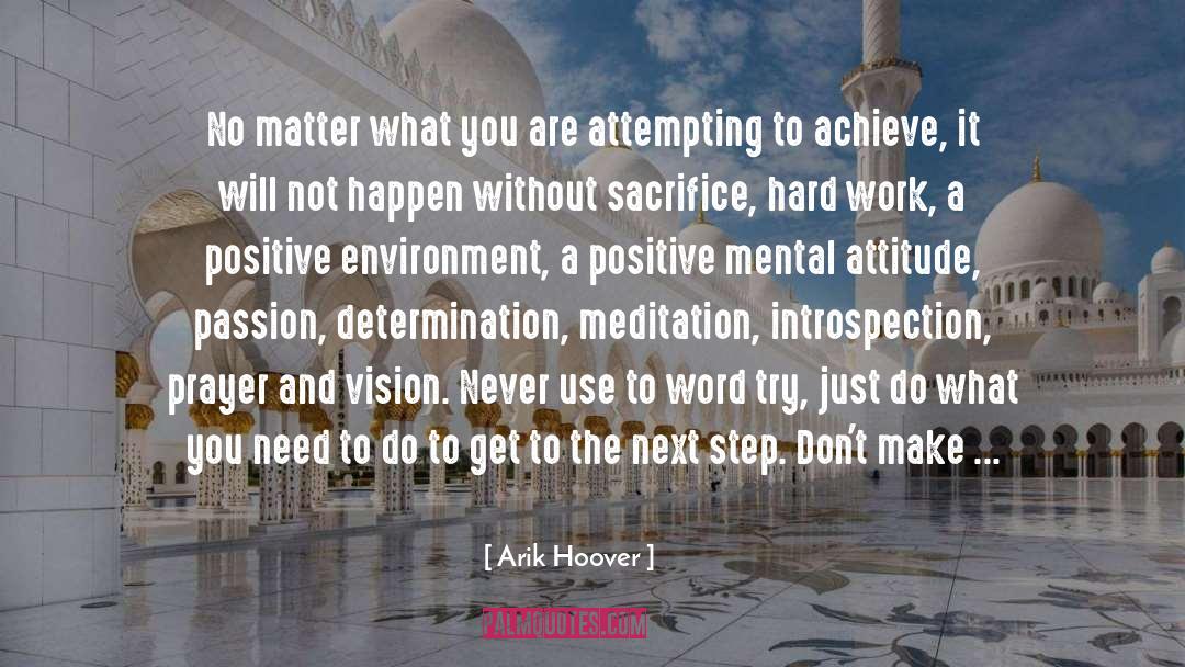 Positive Mental Attitude quotes by Arik Hoover