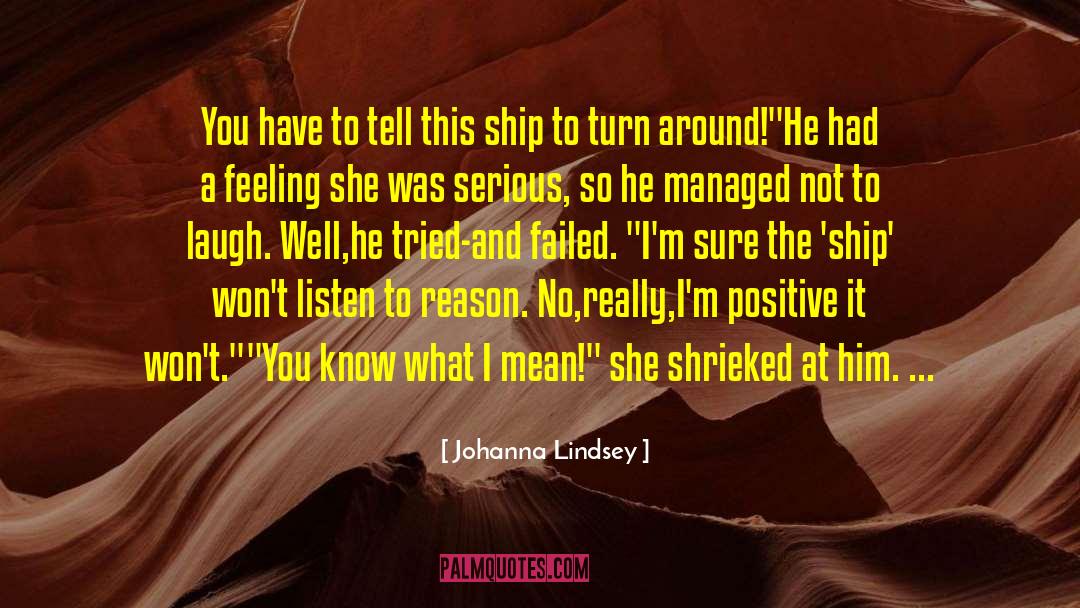 Positive Outcome quotes by Johanna Lindsey