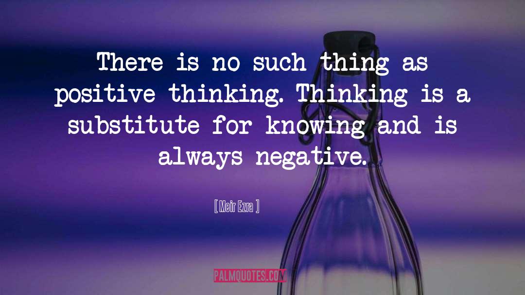 Positive Thinking Thinking quotes by Meir Ezra