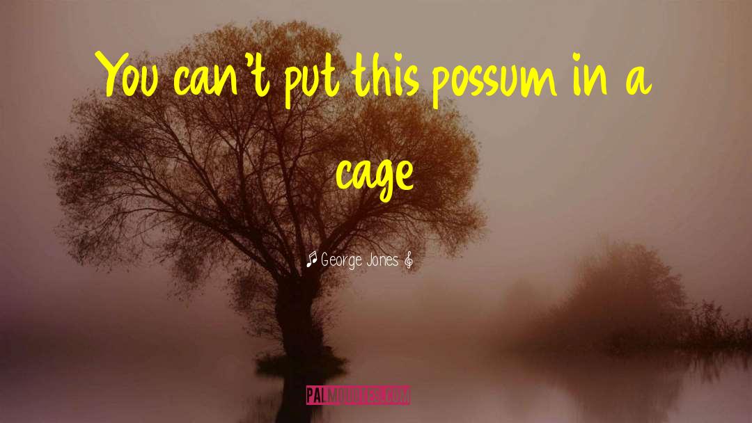 Possum quotes by George Jones