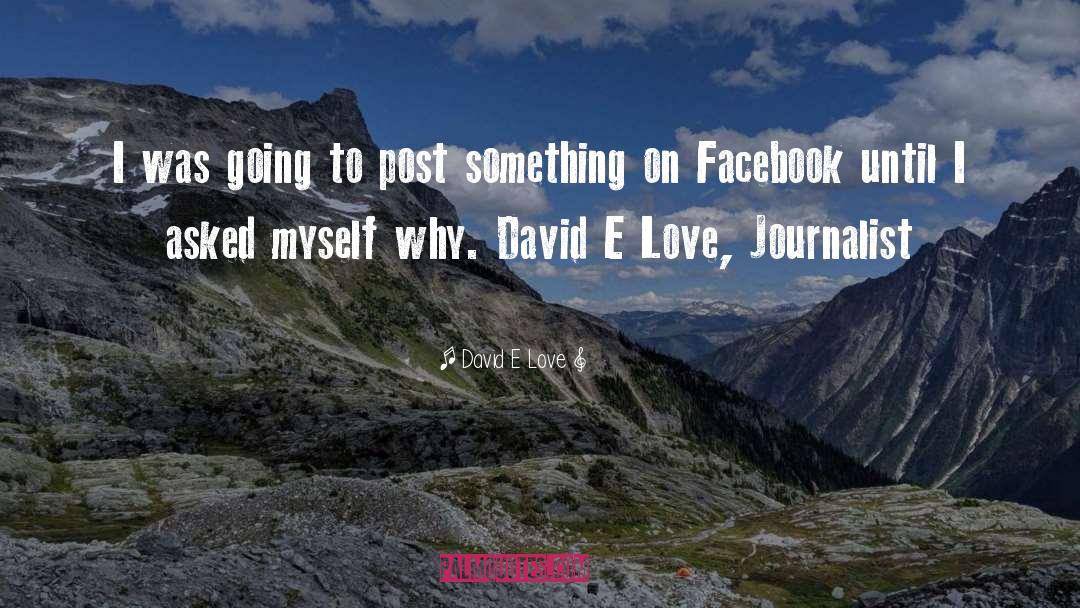 Post Positivist quotes by David E Love