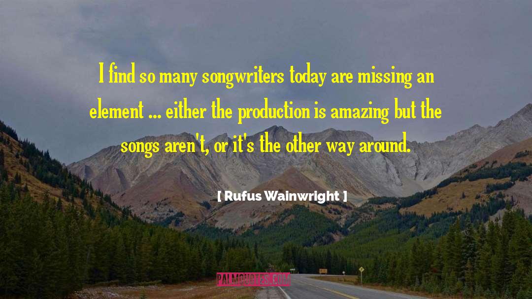 Post Production quotes by Rufus Wainwright