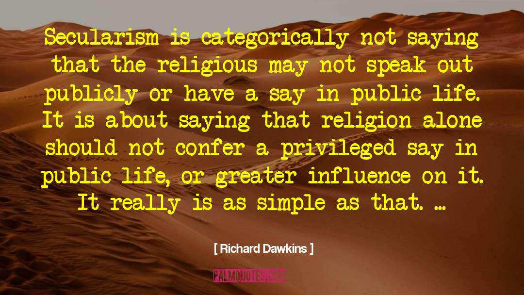 Post Secularism quotes by Richard Dawkins