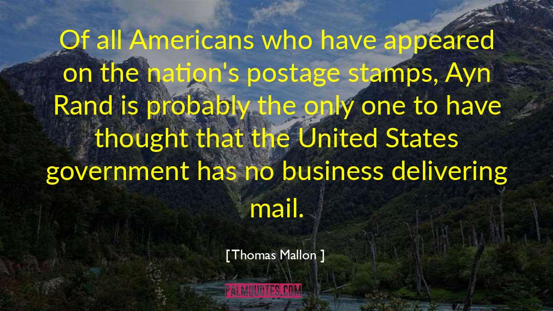Postage quotes by Thomas Mallon
