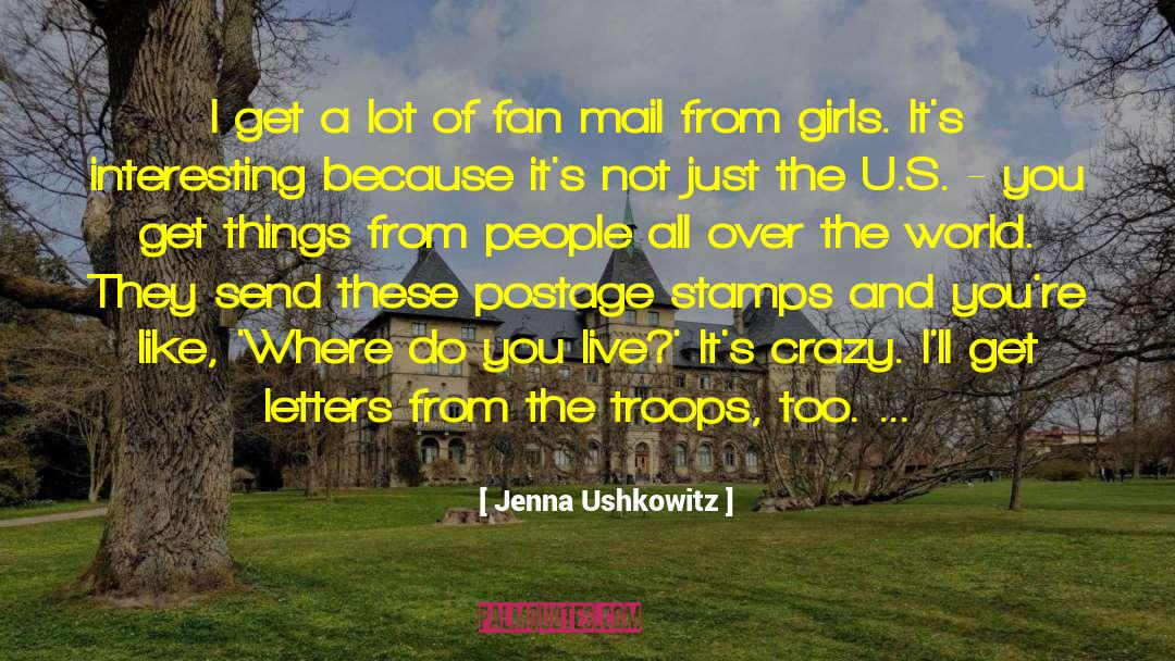 Postage quotes by Jenna Ushkowitz