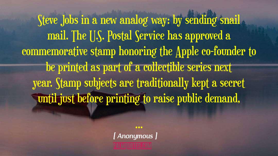 Postal quotes by Anonymous