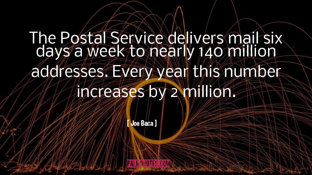 Postal Service quotes by Joe Baca