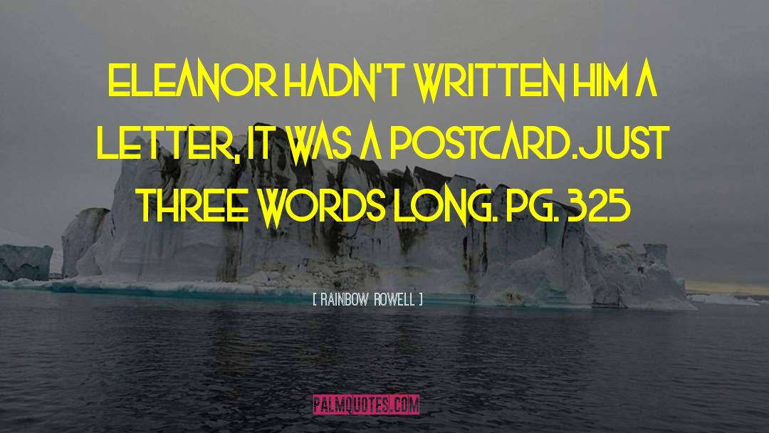 Postcard quotes by Rainbow Rowell