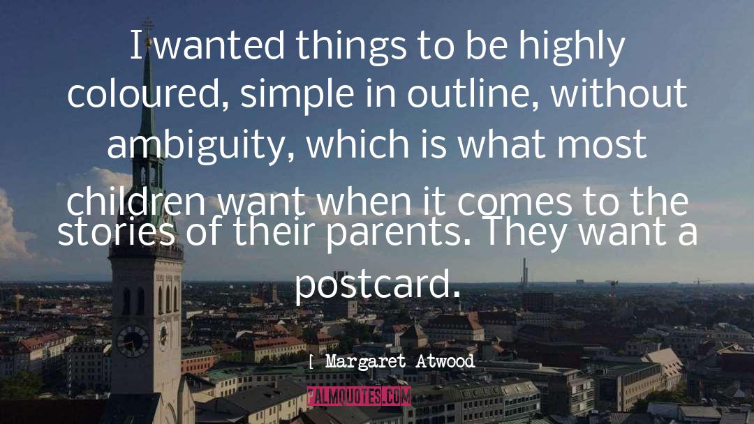 Postcard quotes by Margaret Atwood