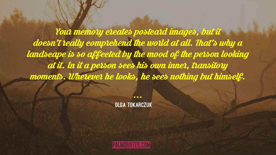 Postcard quotes by Olga Tokarczuk