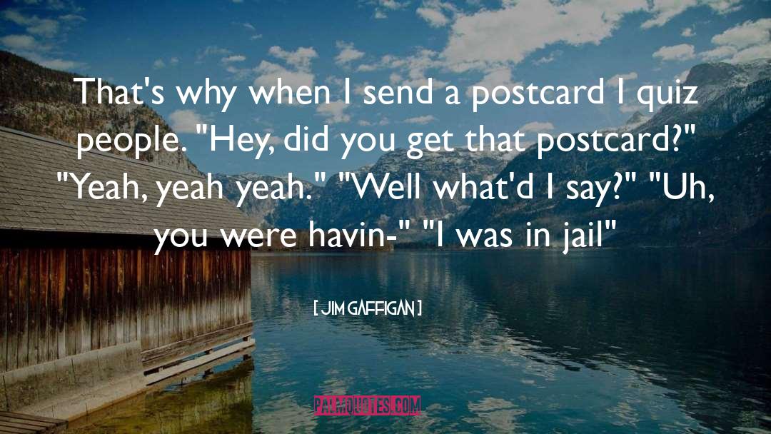 Postcard quotes by Jim Gaffigan