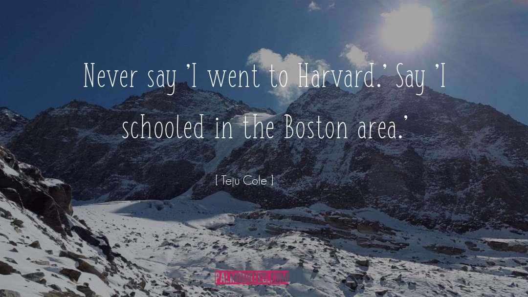 Posternak Boston quotes by Teju Cole