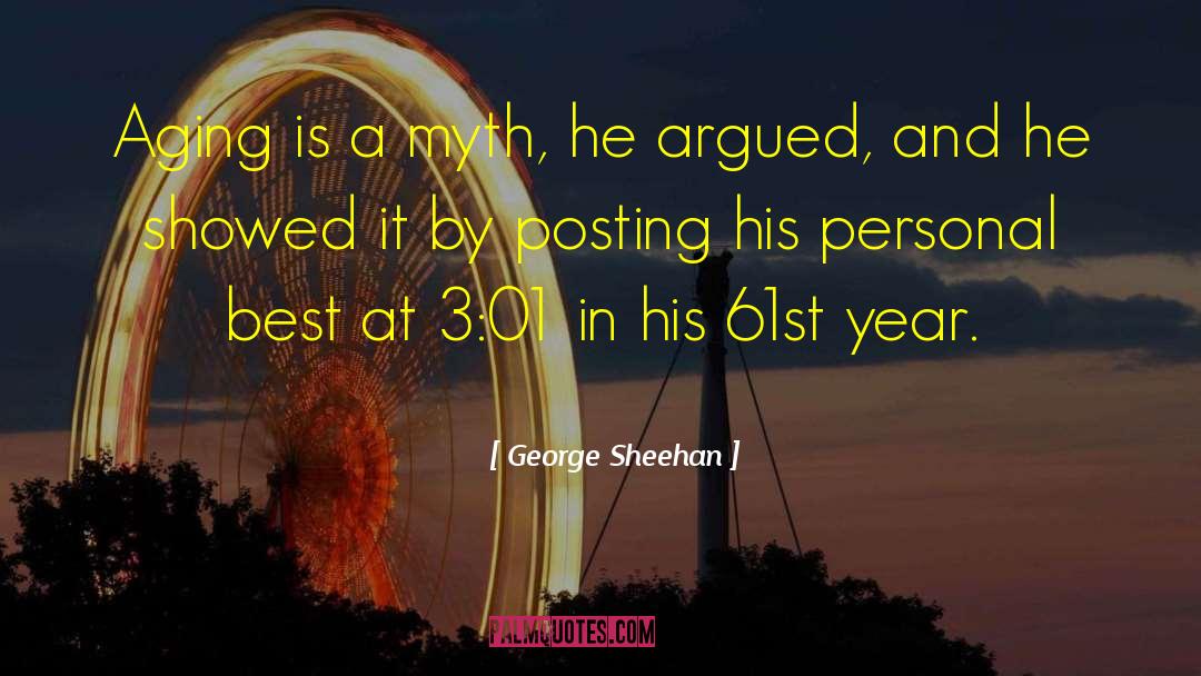 Posting quotes by George Sheehan