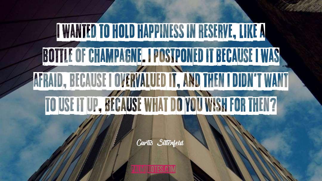 Postponed quotes by Curtis Sittenfeld