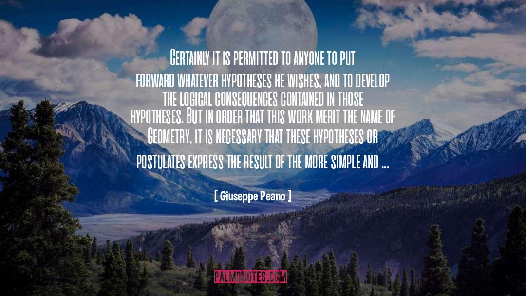 Postulates quotes by Giuseppe Peano