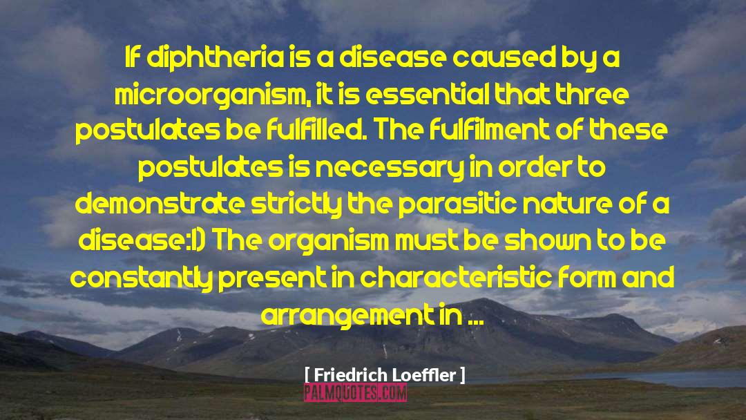 Postulates quotes by Friedrich Loeffler